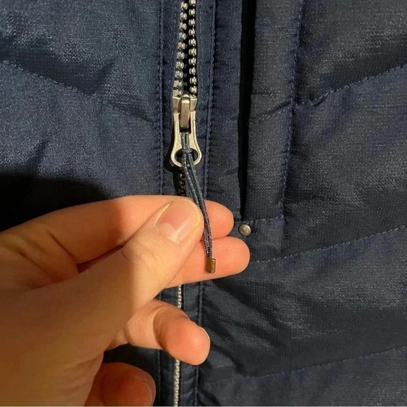 Eddie Bauer Sun Valley Down Parka Winter Jacket Womens Medium Dark Navy No Hood - Picture 3 of 9